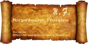 Morgenbeszer Fruzsina névjegykártya